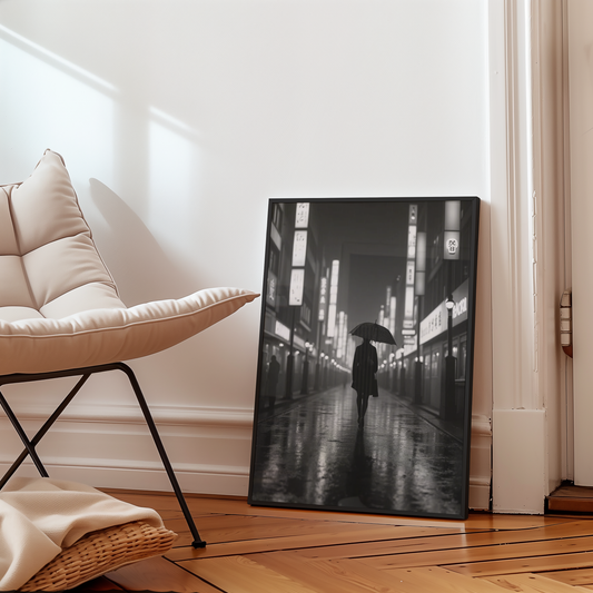 Lonely Walk in the Rain Poster