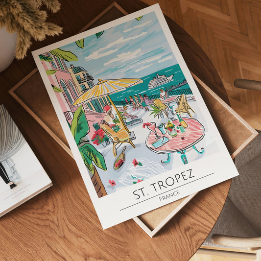 St. Tropez Seaside Terrace Poster