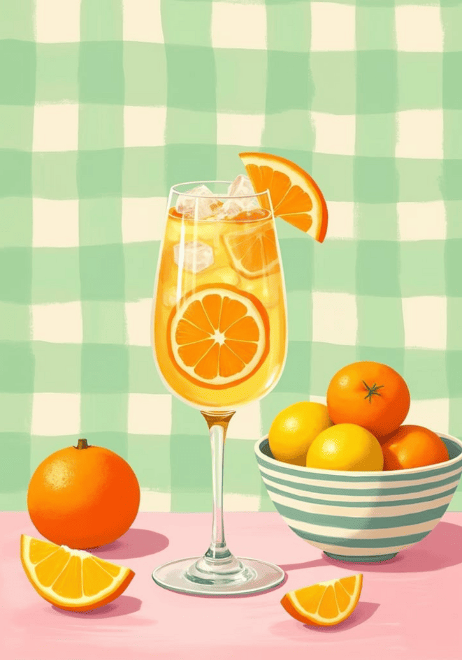 Orange Citrus Cocktail Poster