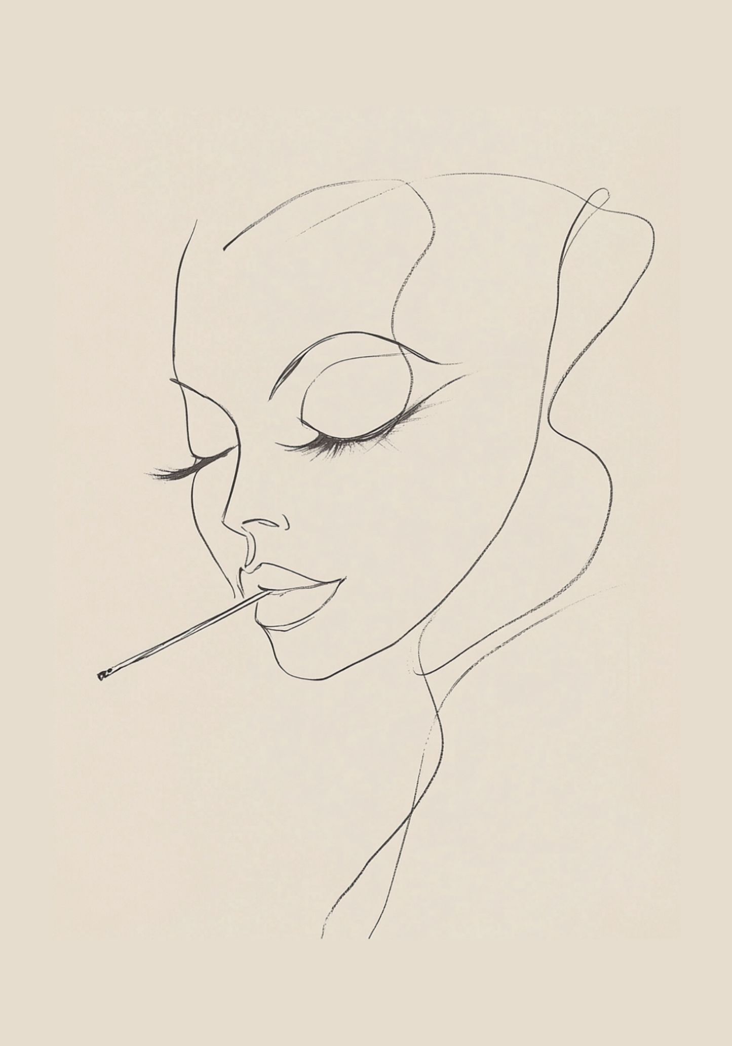 Vintage Femme Smoking Poster