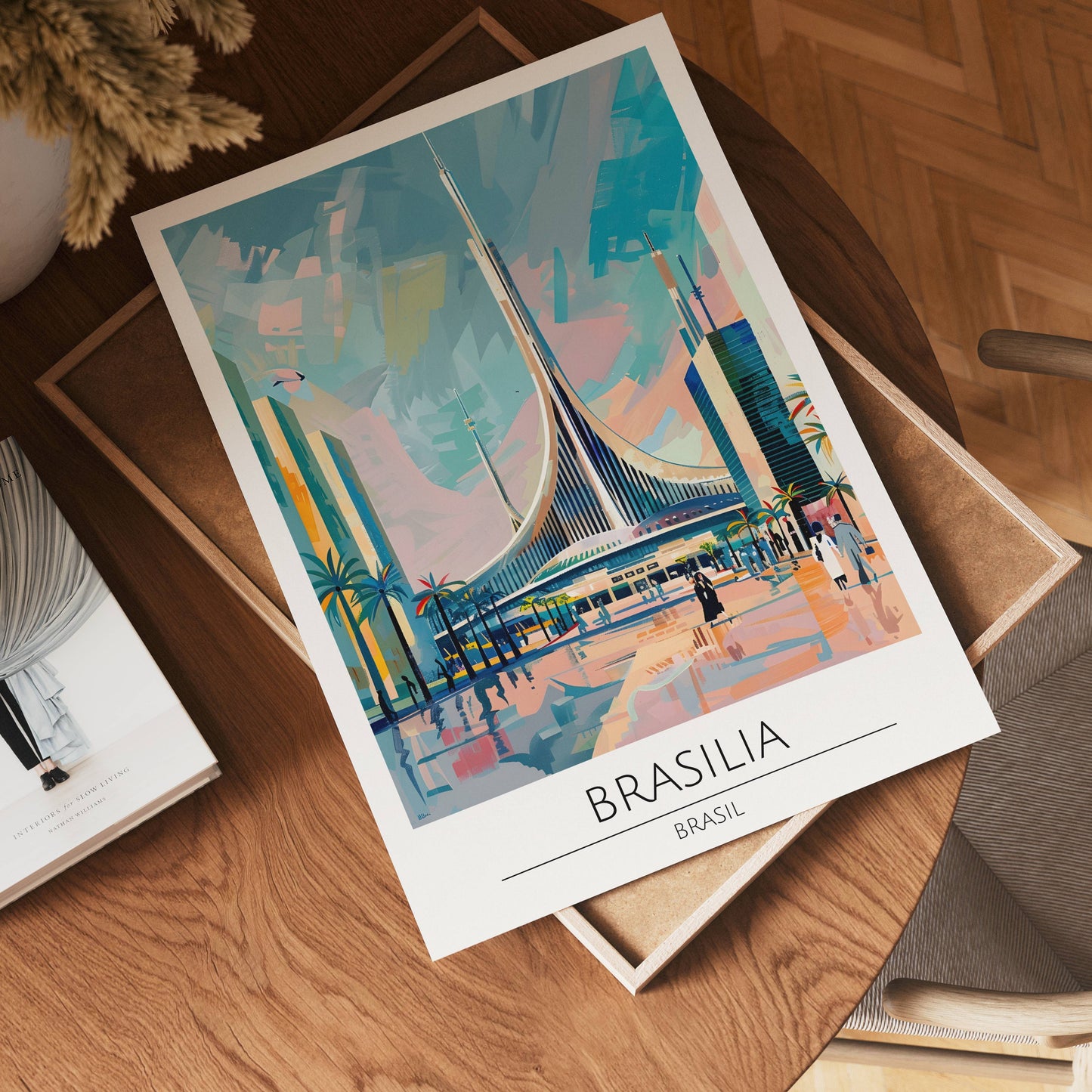 Brasilia Modern Skyline Poster