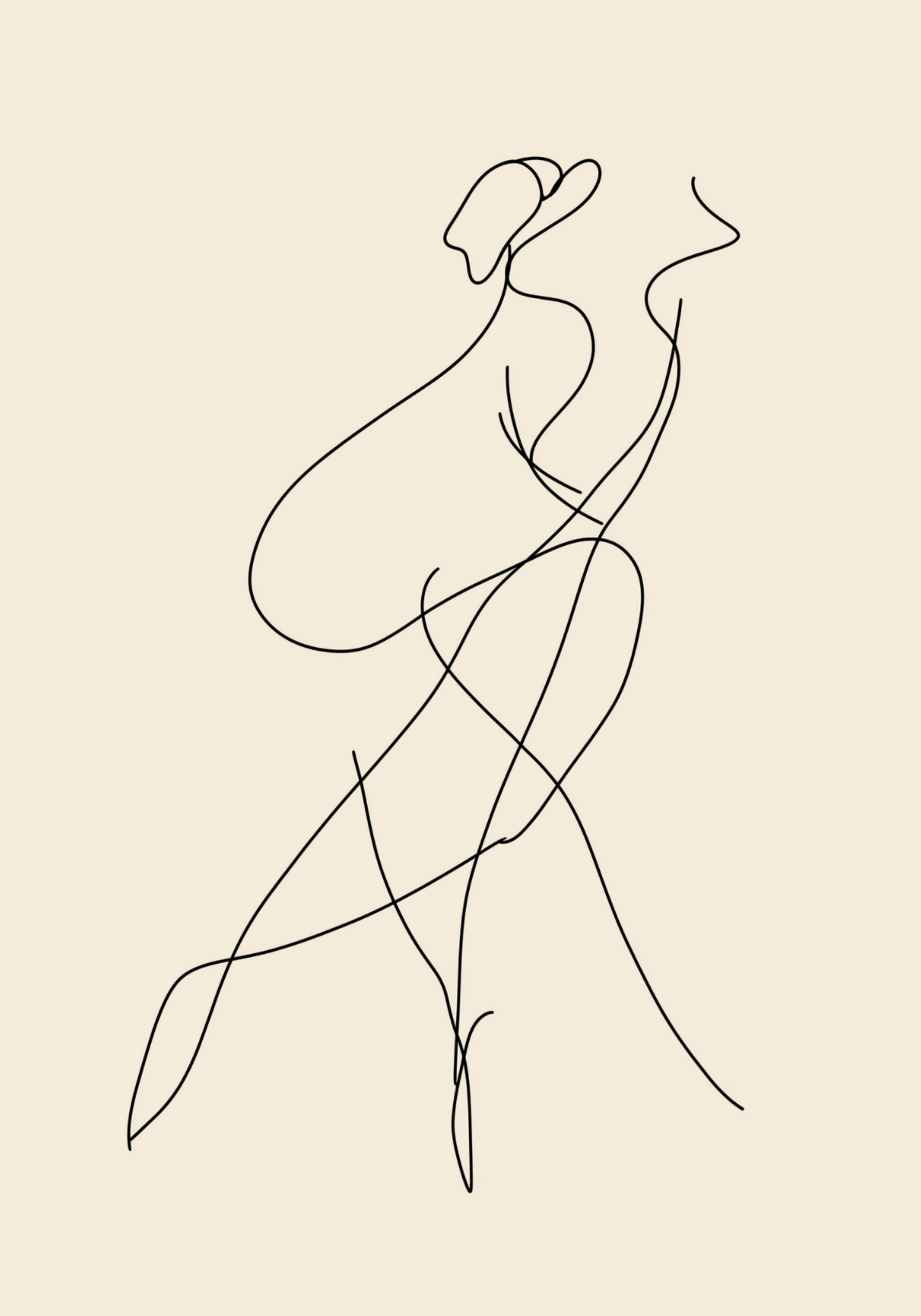Elegant Line Art Woman Poster