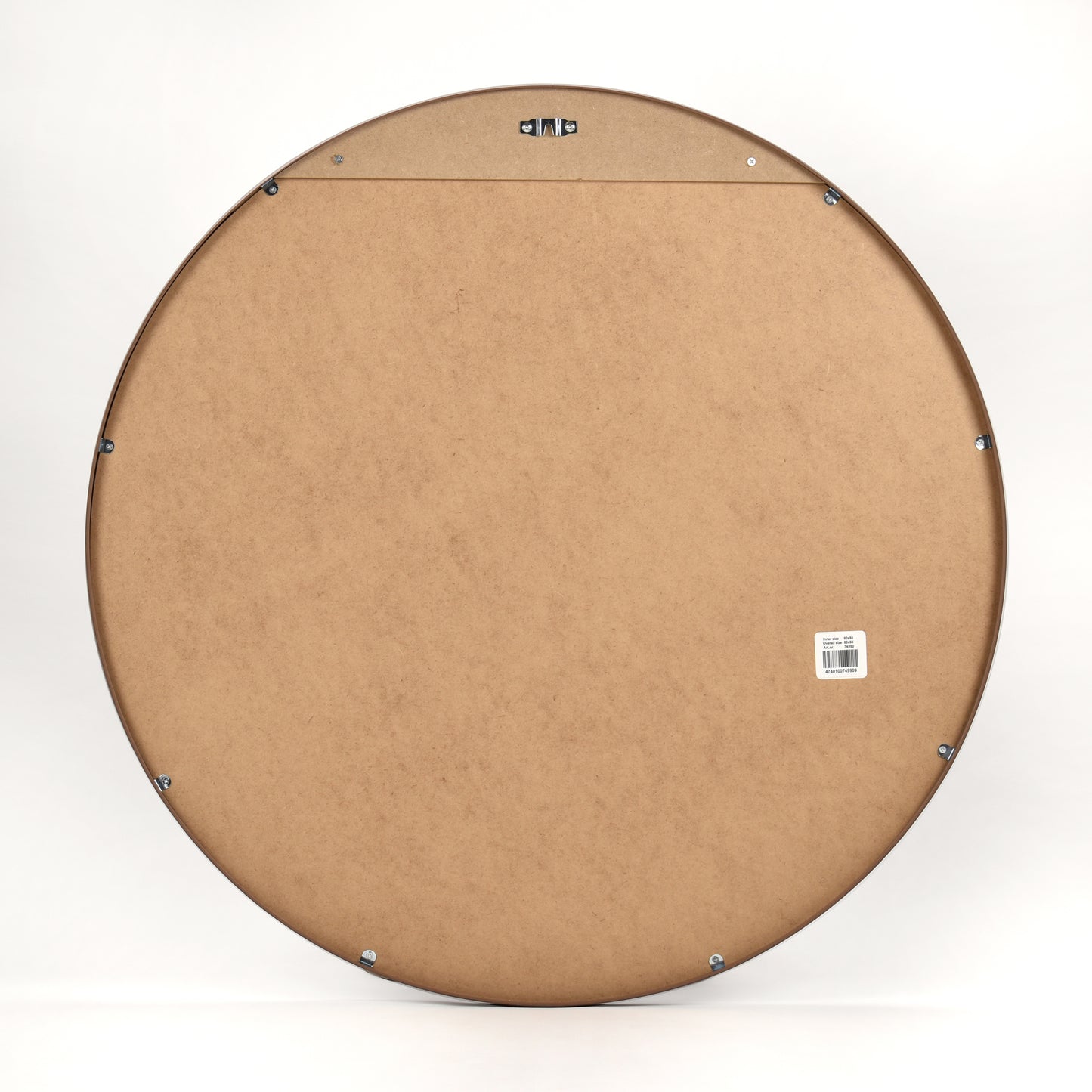 Spegel Rund Valnöt Deluxe 80 cm