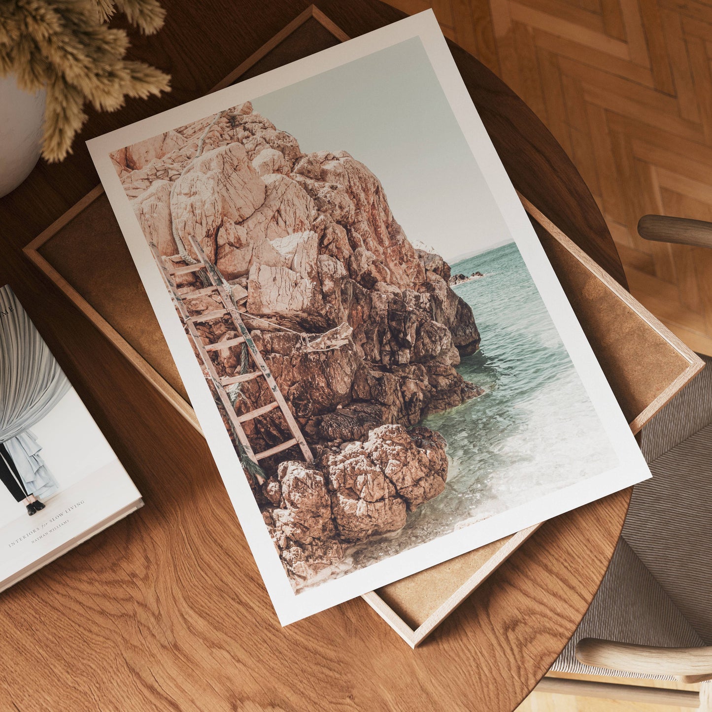 Rustic Cliff Path Poster