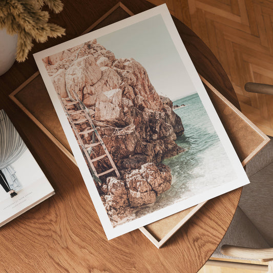 Rustic Cliff Path Poster