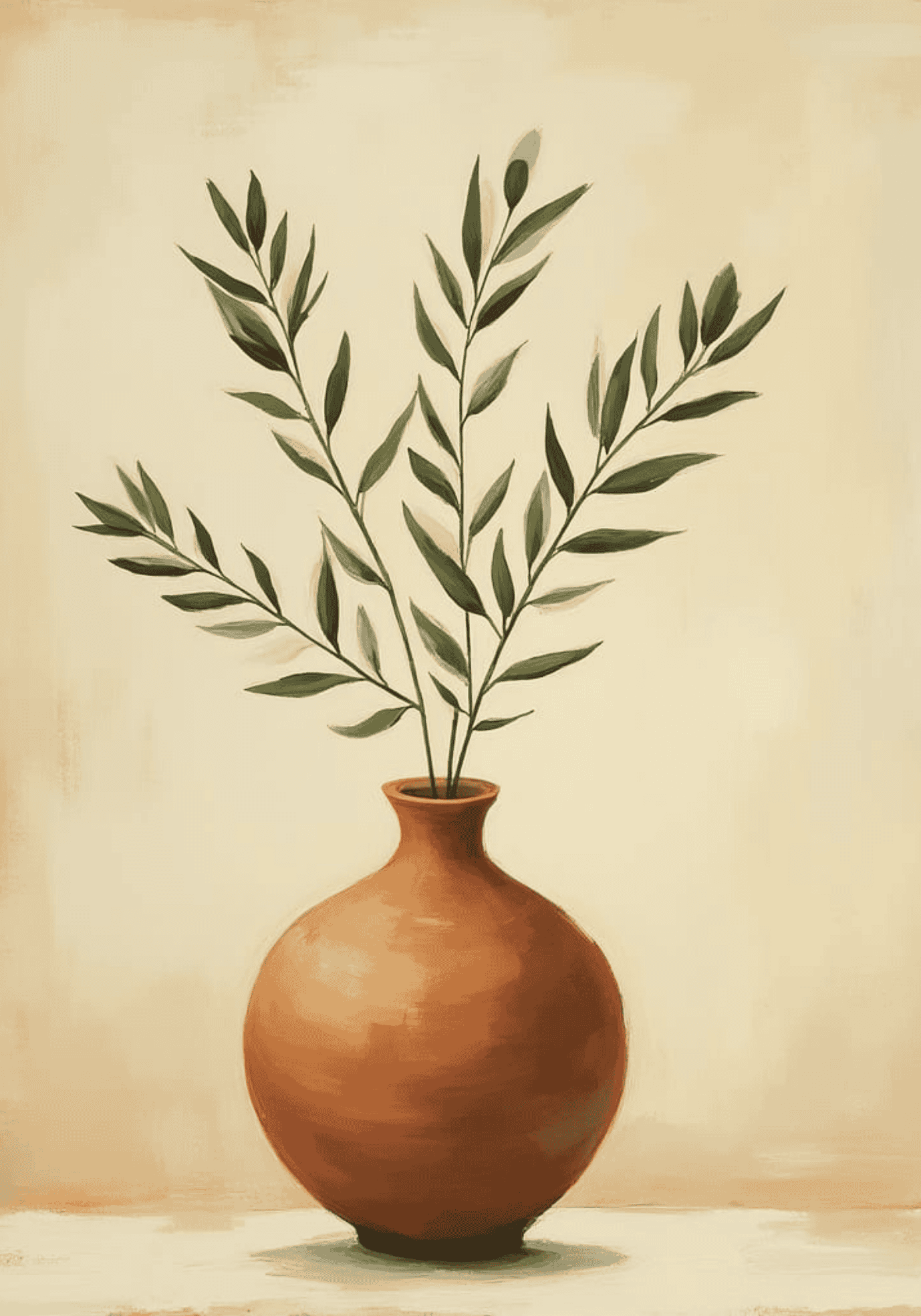 Minimalist Terracotta Vase Poster