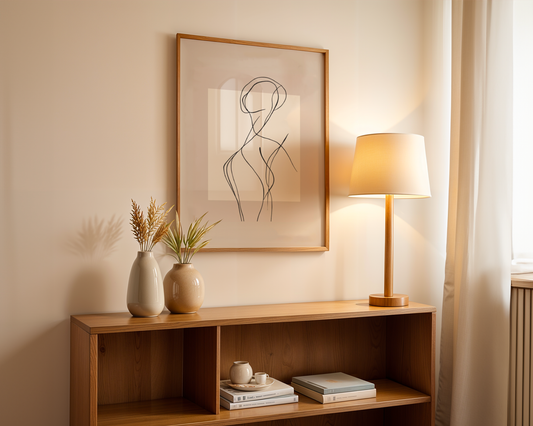 Curvy Line Art Woman Poster