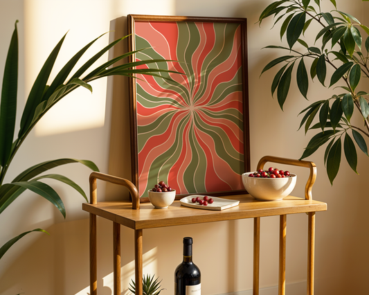 Retro Starburst Pattern Poster