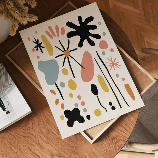 Blooming Shapes Poster