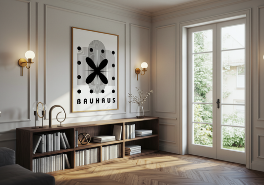 Bauhaus Abstract Bloom Poster