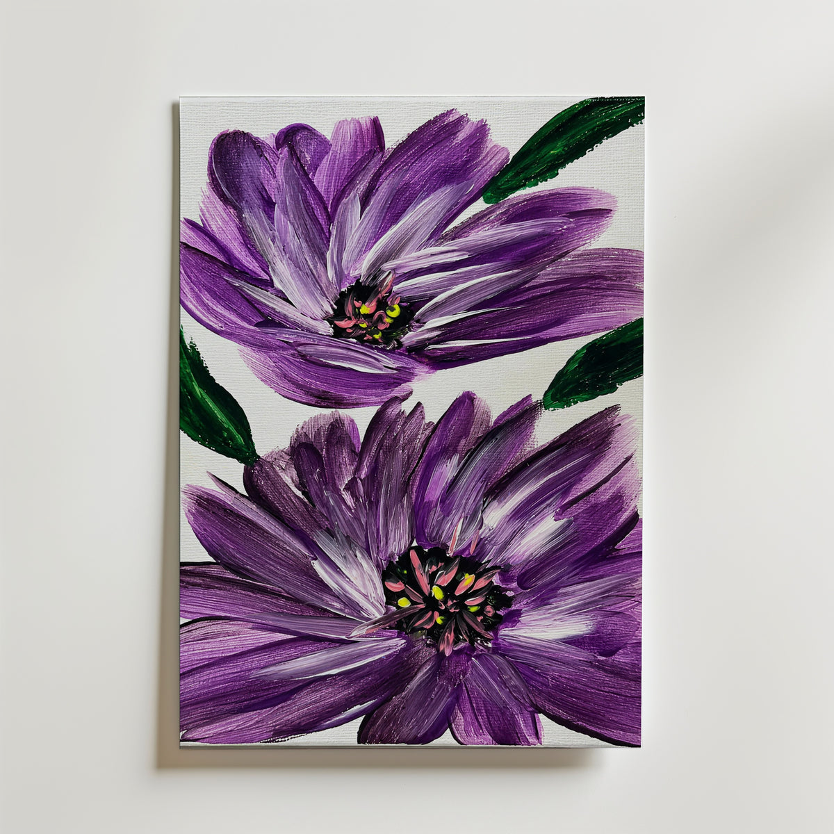 Sonia Tondkar Lila Blomster Poster – på duk