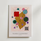 Wassily Kandinsky Red Accent Poster – med passepartout