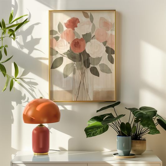 Sunset Over Lavender Fields Poster