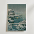 Hasui Kawase Snow at Mukojima 1931 Poster – utan passepartout