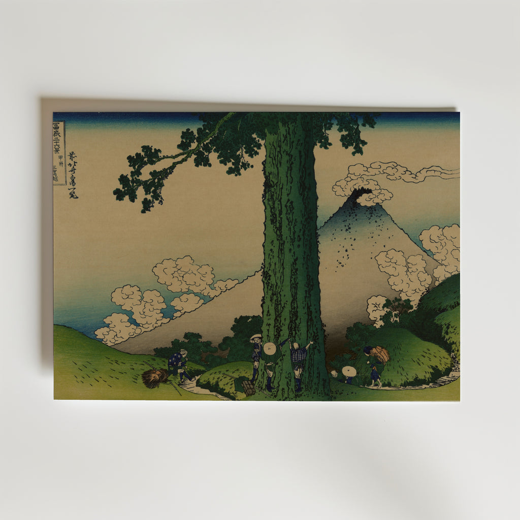 Katsushika Hokusai Mishima Pass in Kai Province 1831 Poster – utan passepartout