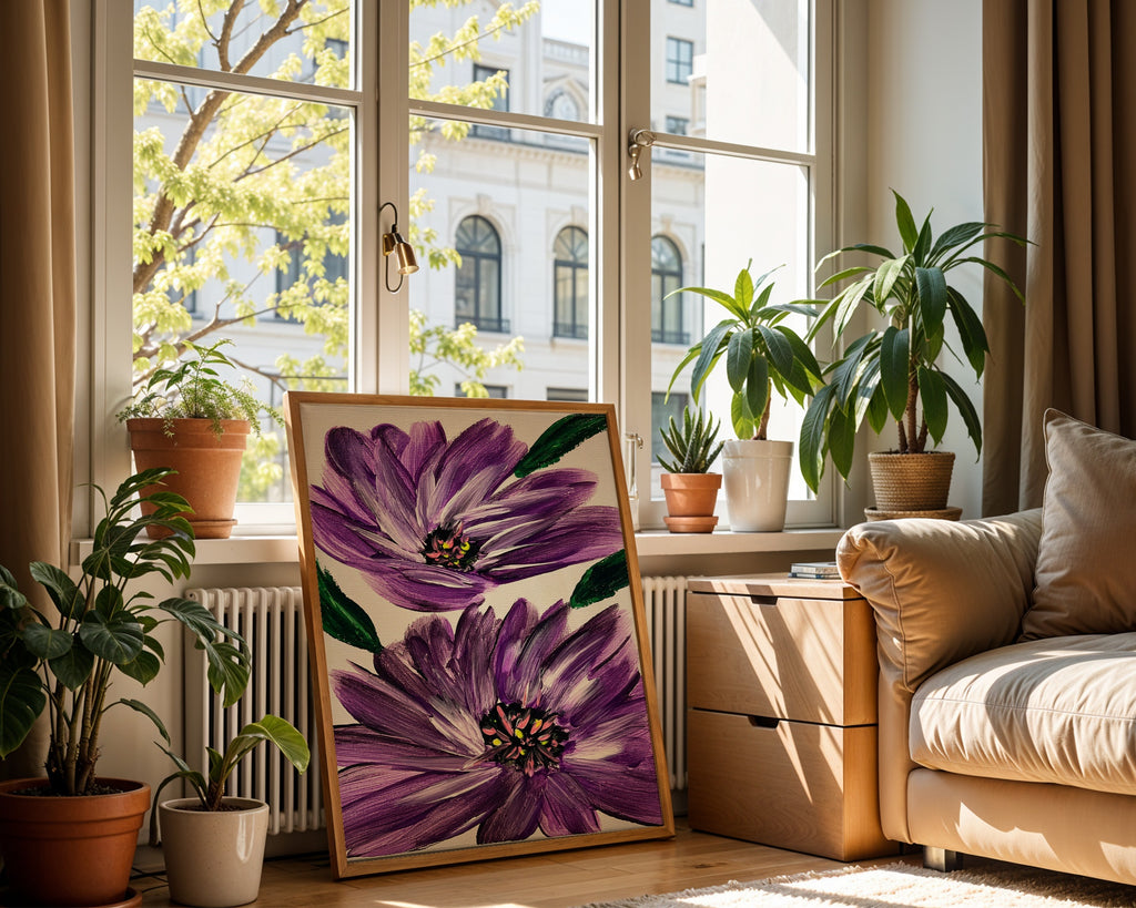 Sonia Tondkar Lila Blomster Poster – i rum 1