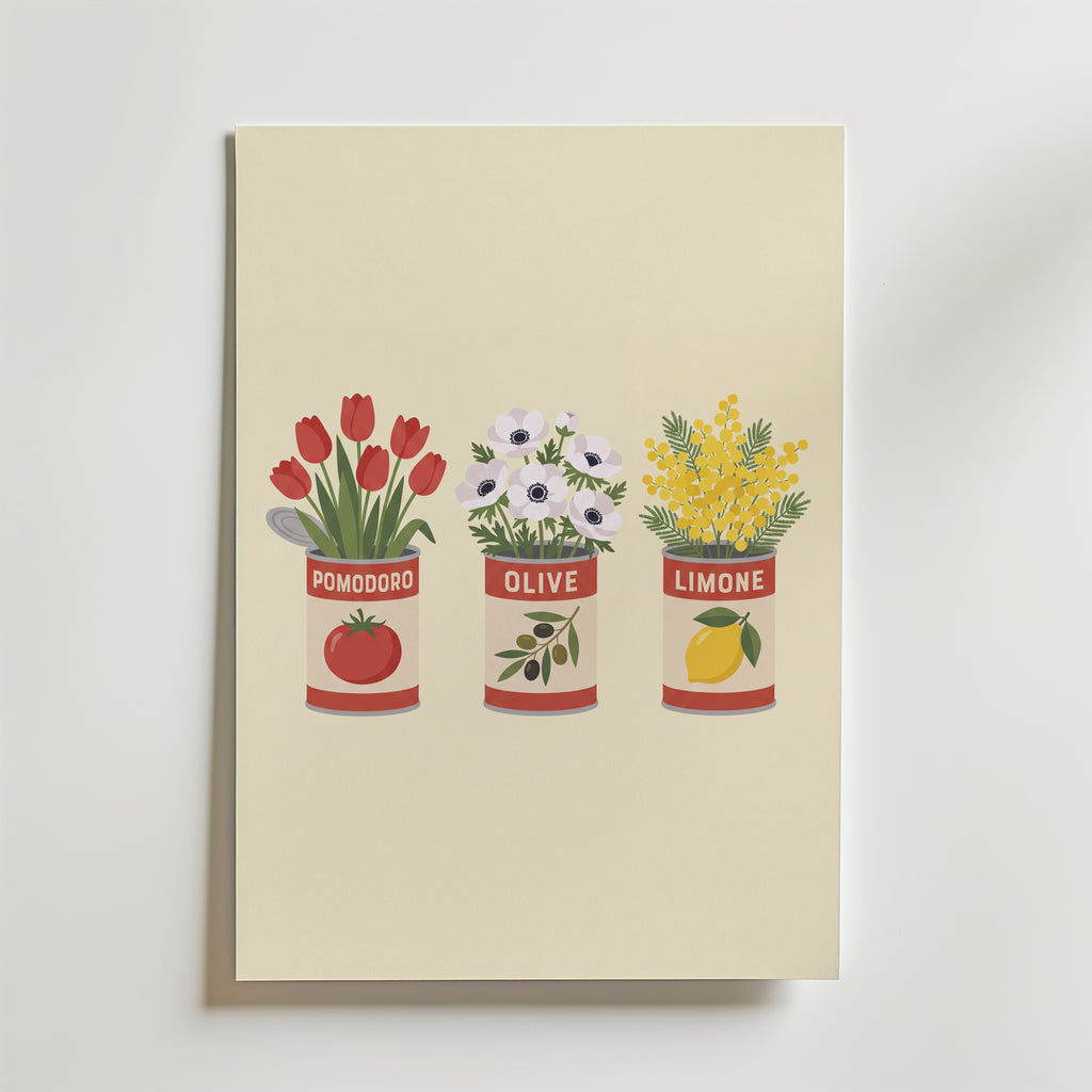 Pantry Bloom Trio Poster – utan passepartout