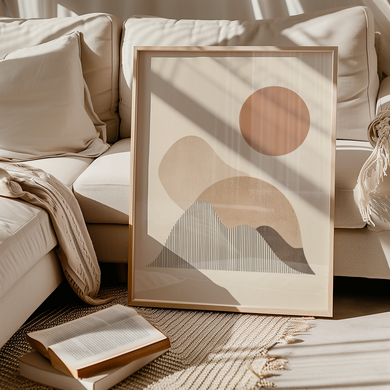 Terracotta Sun Horizon Poster