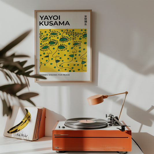 Yayoi Kusama Peace Faces Poster