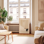 Mockup av Morning Coffe Harmony affisch på vägg – köp enkelt hos Bozetto i hög kvalitet