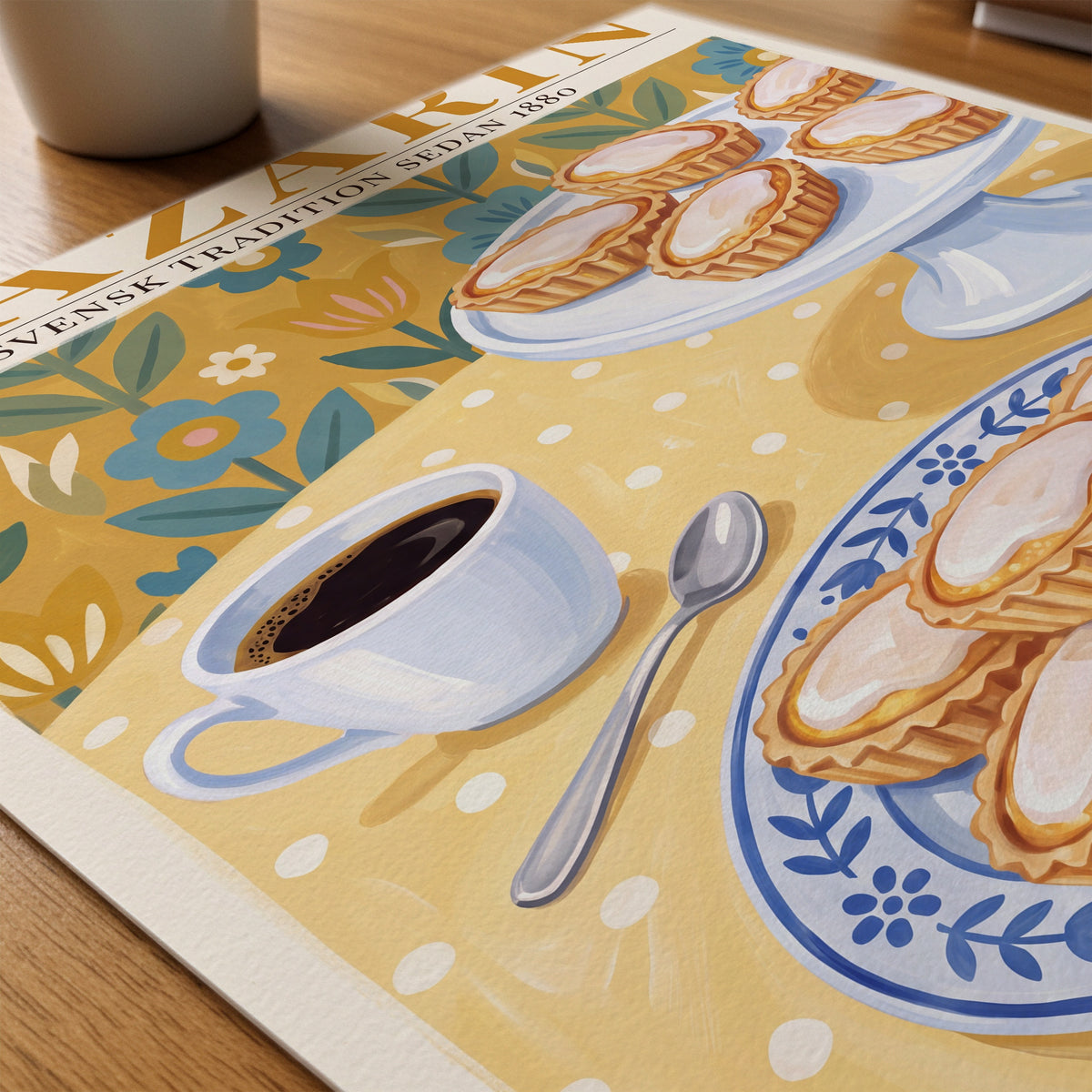 Mazarin Poster – närbild på papper