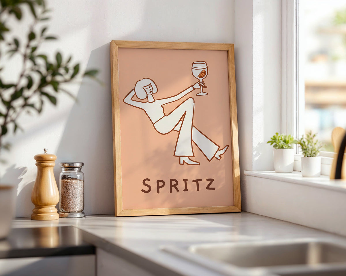 Peach Spritz Lounge Poster – i rum 1