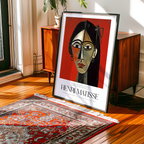 Mockup av Two Sides of Her Matisse affisch på vägg – köp enkelt hos Bozetto i hög kvalitet