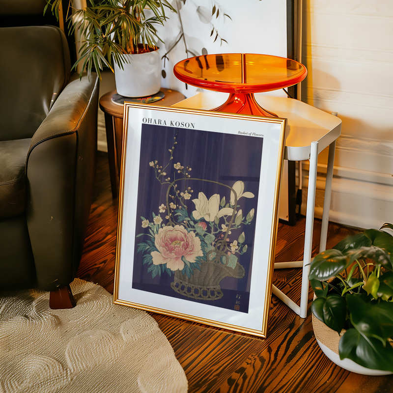 Basket of Flowers Ohara Koson Poster