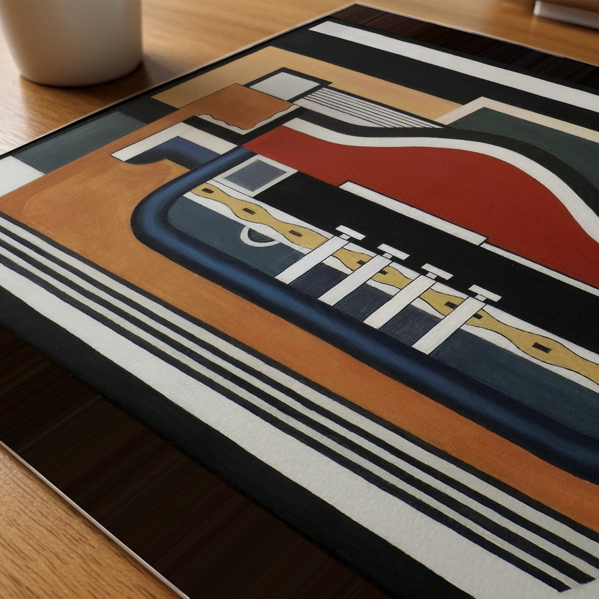 Fernand Leger The Accordion 1926 Poster – närbild på papper