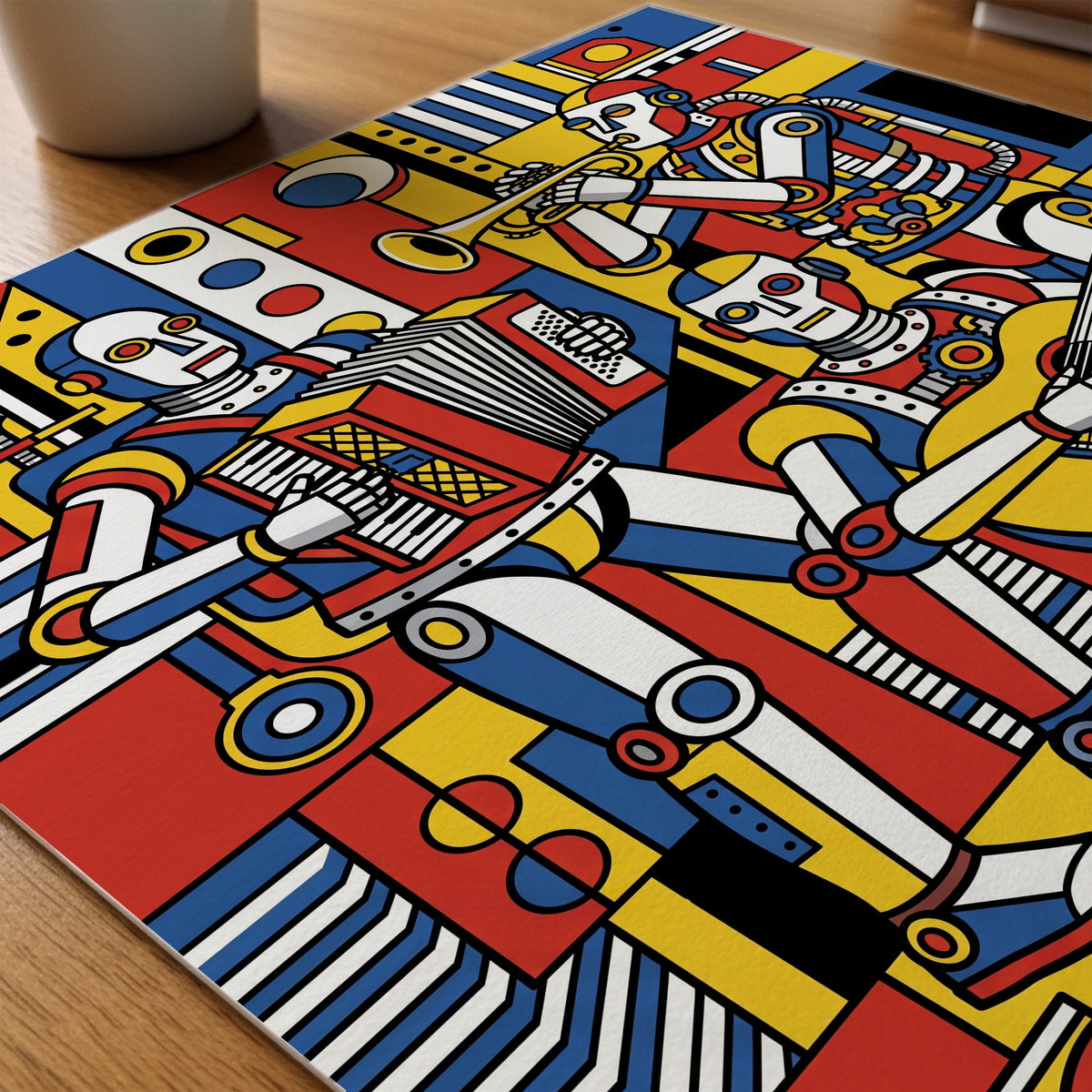 Fernand Leger The Musicians Poster – närbild på papper