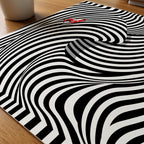 Op Art Surf Poster – närbild på papper