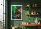 Sonia Tondkar Röda Blommor i Grönt Poster – i rum 2
