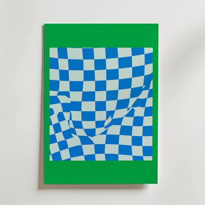 Distorted Checks Poster