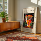 Mockup av Picasso Colorful Female affisch på vägg – köp enkelt hos Bozetto i hög kvalitet