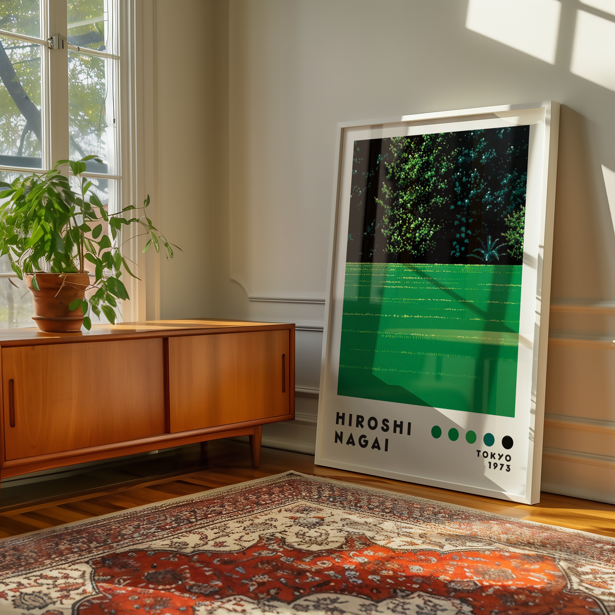 Hiroshi Nagai Midnight poster visualiserad på vägg – från Bozetto i hög kvalitet