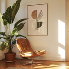 Mockup av Minimal Nature Harmony affisch på vägg – köp enkelt hos Bozetto i hög kvalitet
