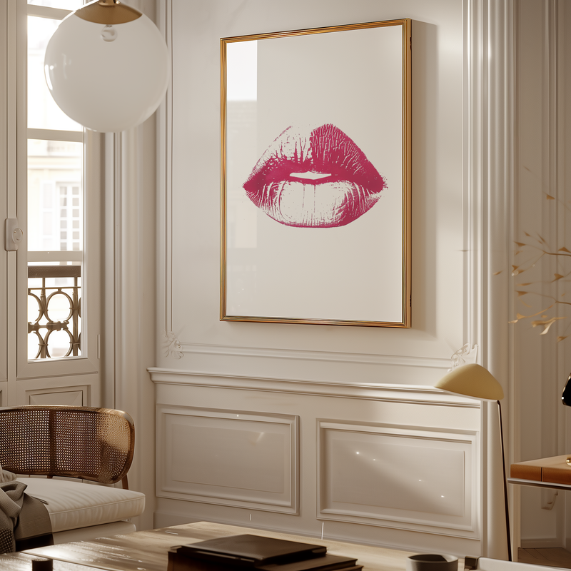 Pink Kiss Print Poster