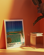 Hiroshi Nagai Painted Fields poster visualiserad på vägg – från Bozetto i hög kvalitet