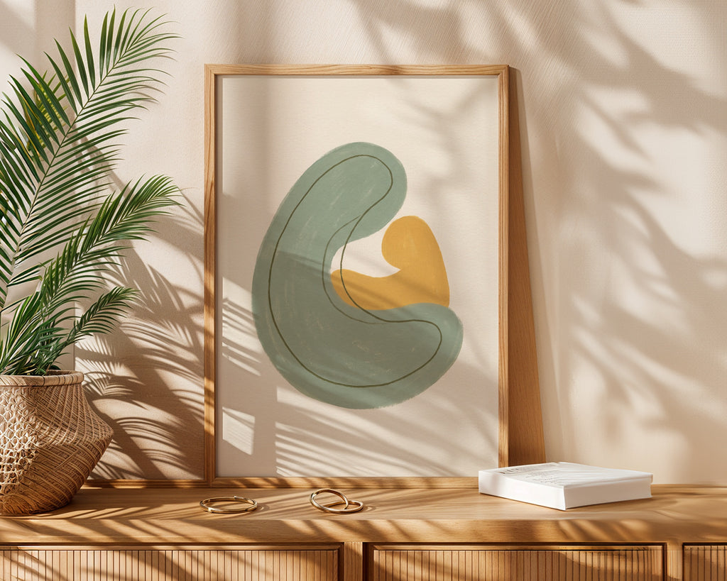 Abstract Embrace Sage Poster – i rum 2