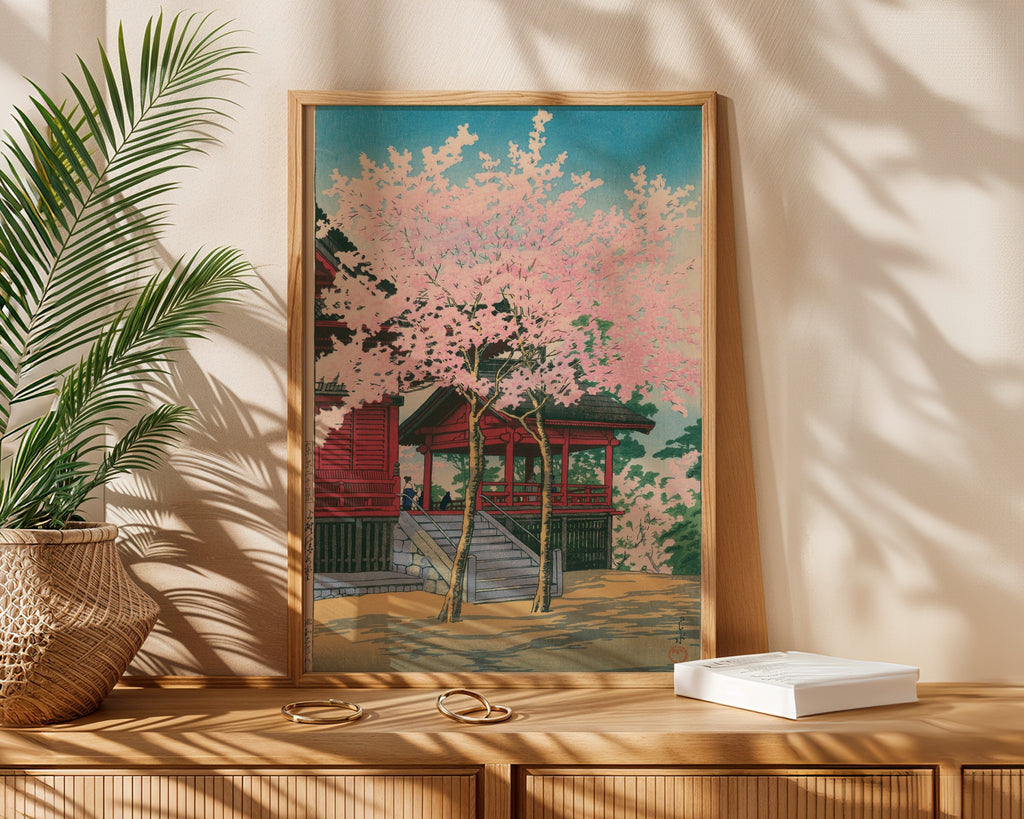 Hasui Kawase Kiyomizu-do Temple in Ueno 1928 Poster – i rum 2