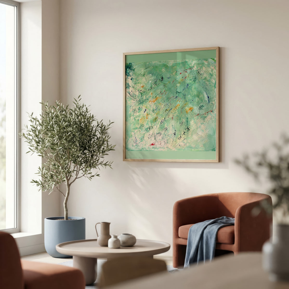 Sonia Tondkar Mintgrön Stillhet Poster – inramad 4