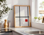 Piet Mondrian Composition with Small Red Square Poster – i rum 2