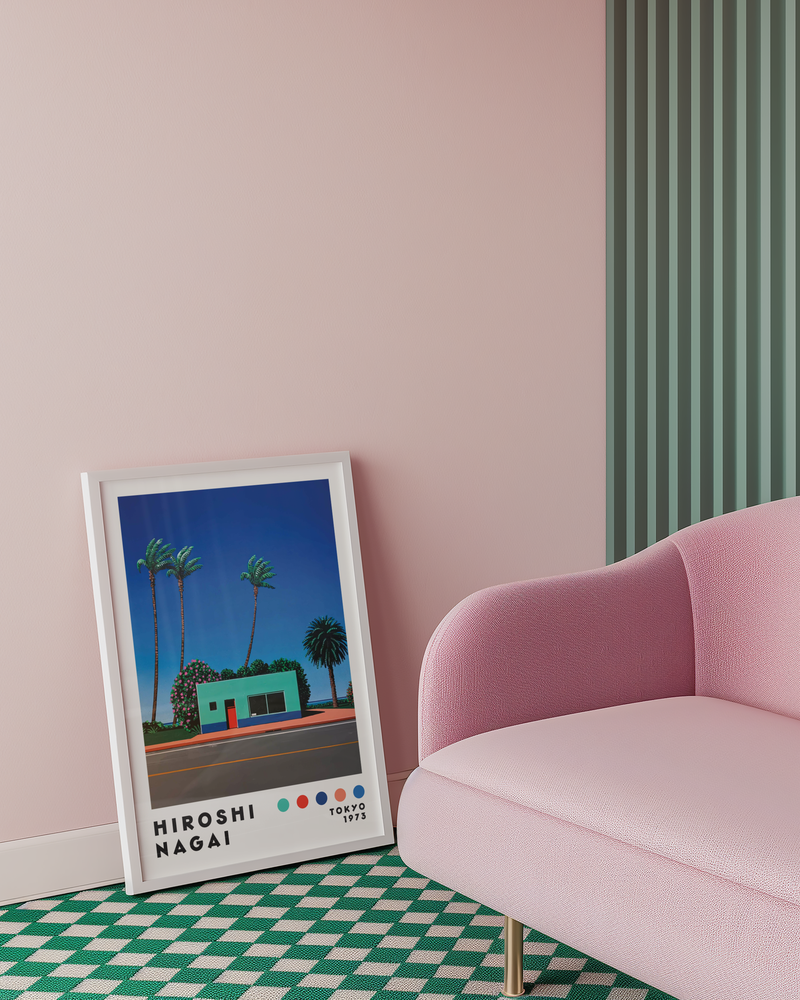 Hiroshi Nagai Palm Street Minimalism Poster