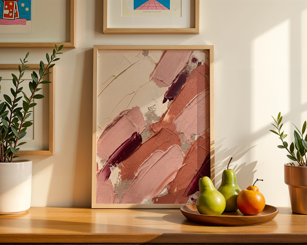 Blush Strokes Poster – i rum 3