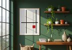 Piet Mondrian Composition with Small Red Square Poster – i rum 3