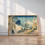 Katsushika Hokusai The Suspension Bridge between Hida and Etchu 1834 Poster – i rum 5