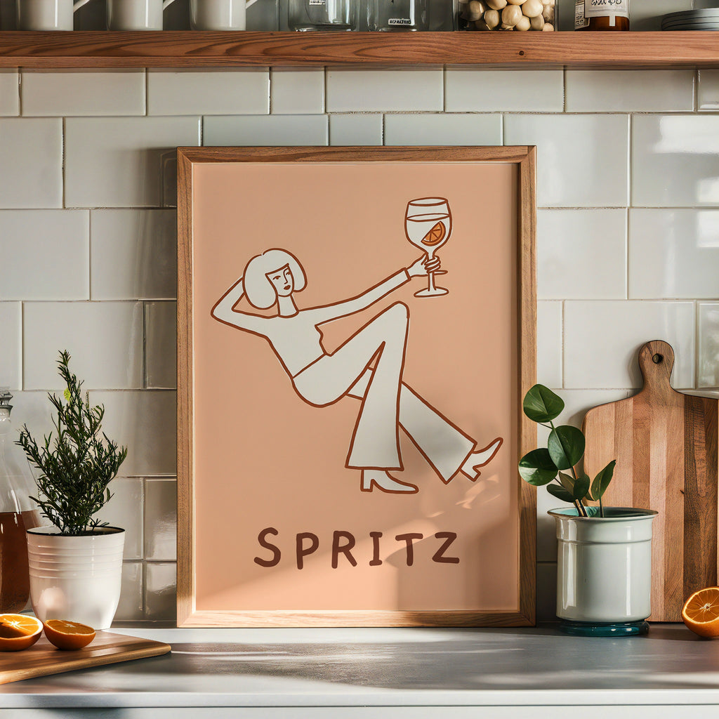 Peach Spritz Lounge Poster – i rum 4