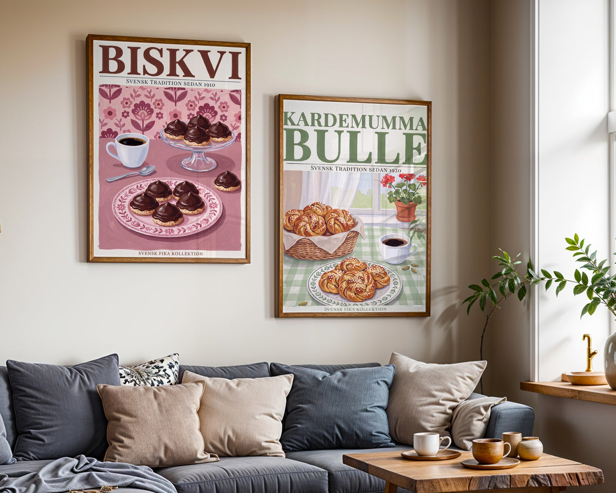 Biskvi Poster – två posters i rum 1