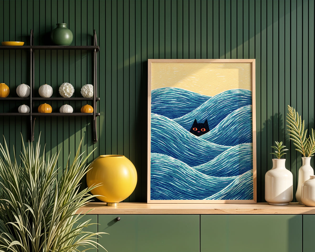 Hidden Cat Waves Poster – i rum 5