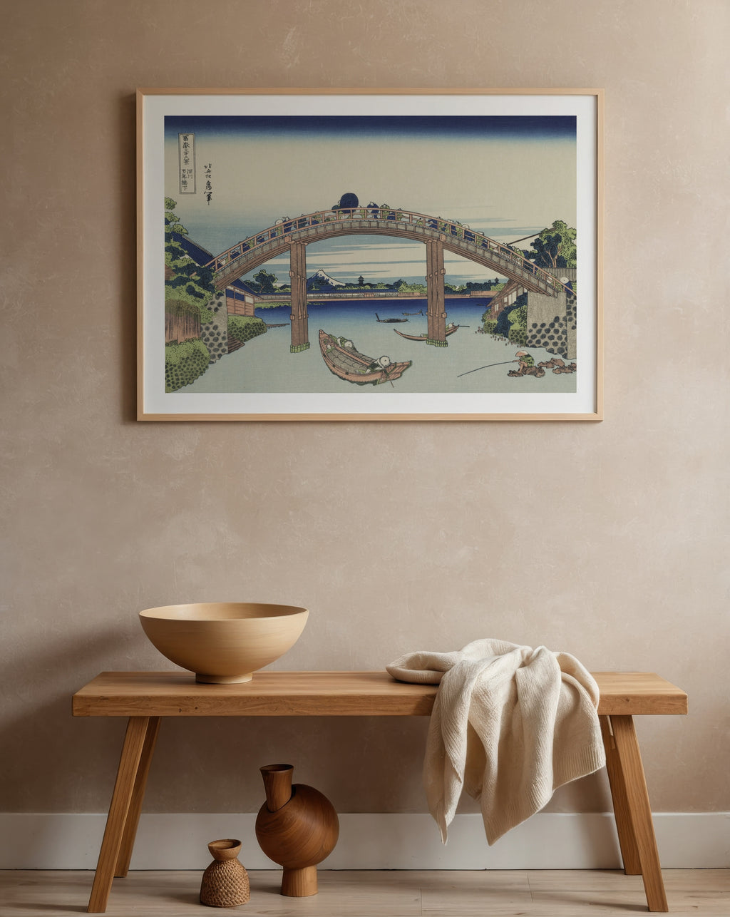 Katsushika Hokusai Under Mannen Bridge at Fukagawa 1831 Poster – i rum 6